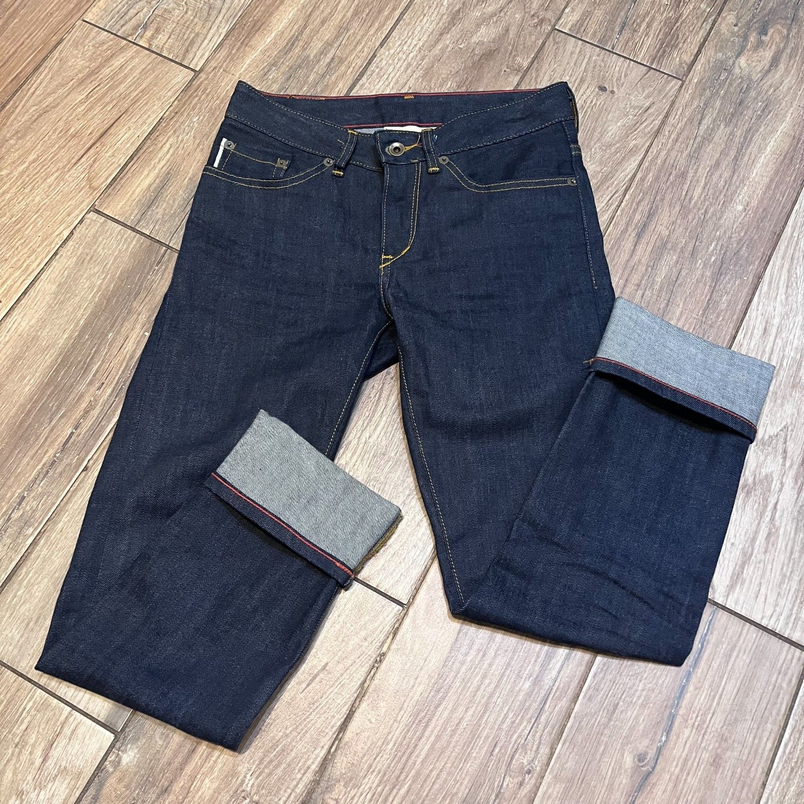 Raleigh Denim Womens Jeans Selvedge Straight White Oak Super Rare 3/3 Sz 24